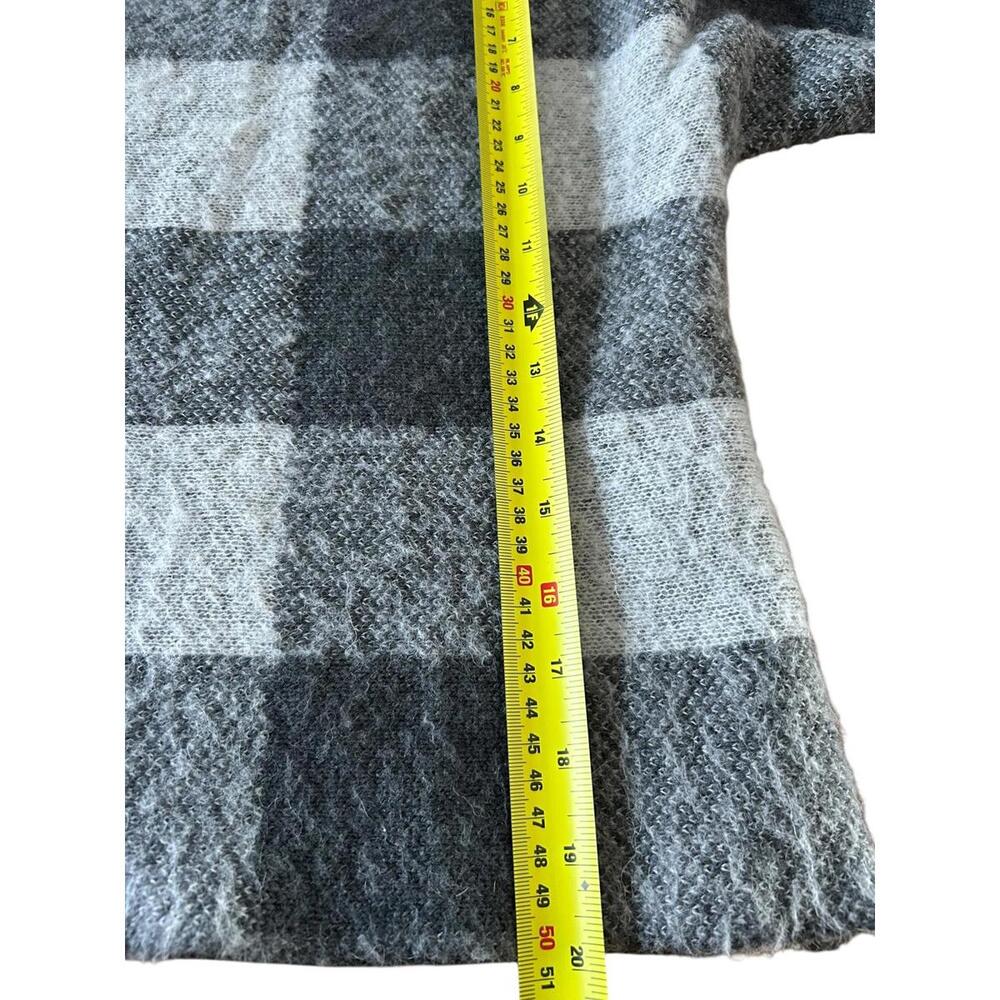 Max Mara Weekend Wool Alpaca Blend Check Sweater Gray Size Small Quiet Luxury - Picture 10 of 11